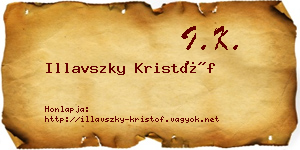Illavszky Kristóf névjegykártya